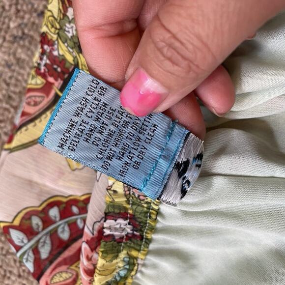 Y2K D Collection Tiered Maxi Skirt M Floral Cottagecore Fairy Boho Hi Low Beach - Picture 5 of 8